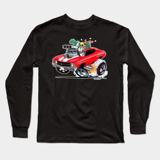 MONSTER MUSCLE 1971 Chevelle Red Long Sleeve T-Shirt